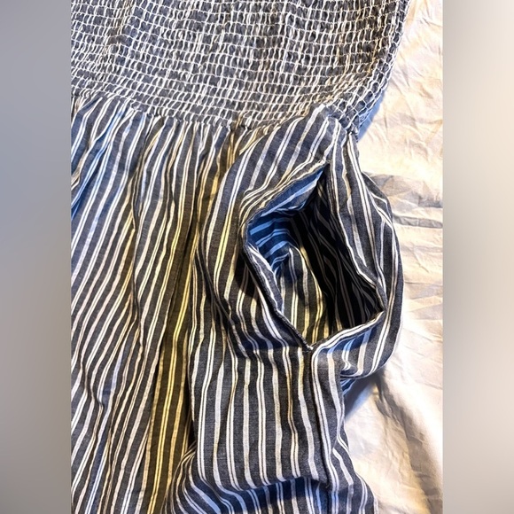 French Connection Stylish Blue and White Striped Women’s Dress Size 0 - Picture 4 of 15